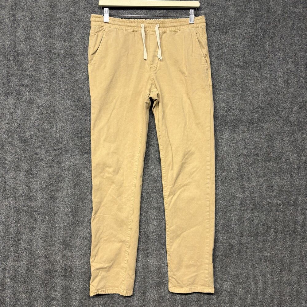 Marine Layer Saturday Slim Fit Jogger Pants Mens Medium Khaki Tan Stretch Chino
